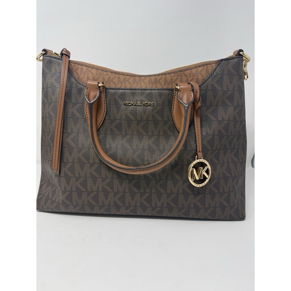 🆕MICHAEL KORS SET of Austen MD/Luggage Sachel Bag & Wallet 💯Authentic
